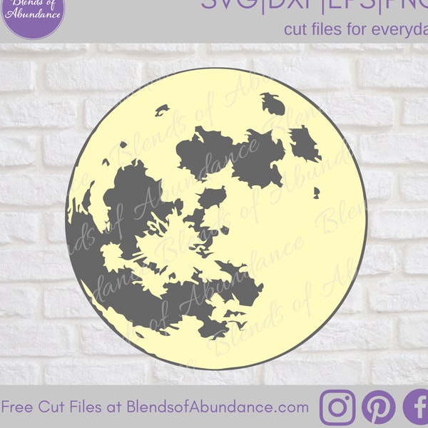 Harvest Moon SVG - Moon SVG - Autumn SVG - Spooky Moon Svg - Fall Svg - Full Moon Svg - Autumn Decor - Fall Decor - October Moon Svg