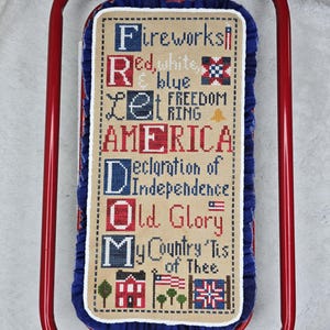 Freedom Cross Stitch Pattern PDF designed by Angela Koyles at From Dusk to Dawn Designs