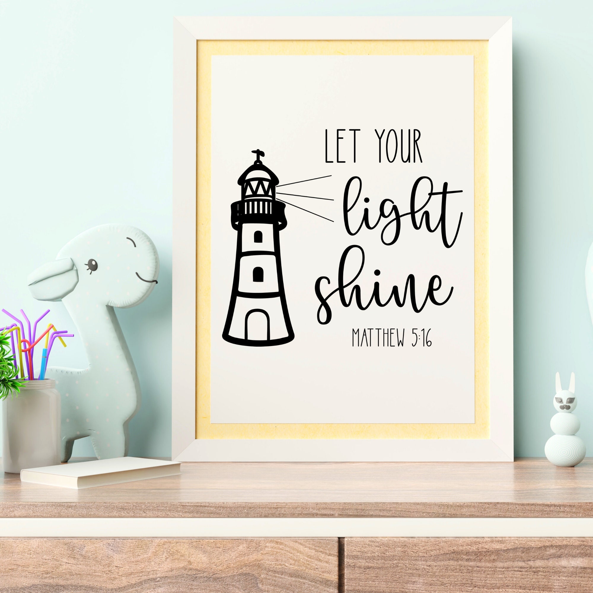 Let Your Light Shine SVG - Lighthouse SVG - Inspirational Svg - Faith ...