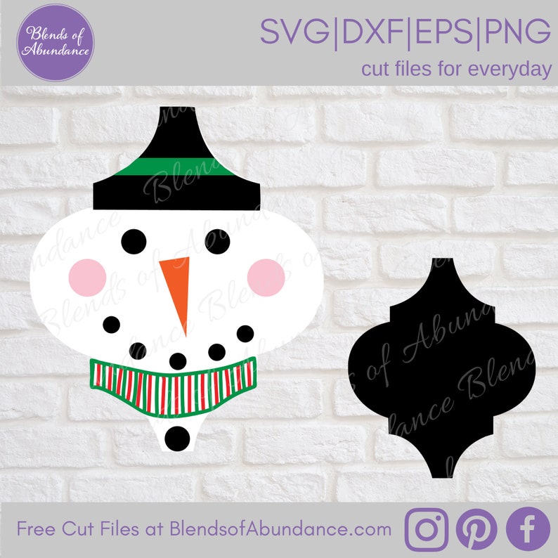 Download Snowman Ornament SVG Tile Ornament SVG Tile Ornament | Etsy