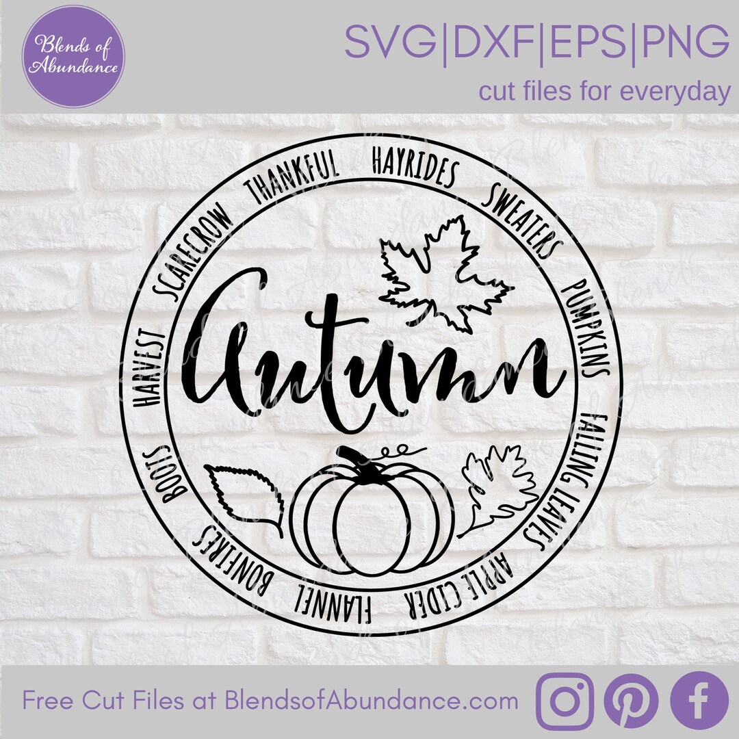 Fall Pillow SVG Autumn Sign SVG Autumn Harvest Decor SVG Etsy