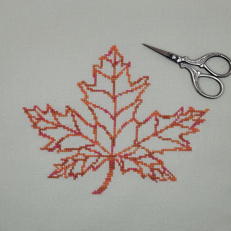 Maple Leaf Cross Stitch Pattern PDF Designed by Angela Koyles at From ...