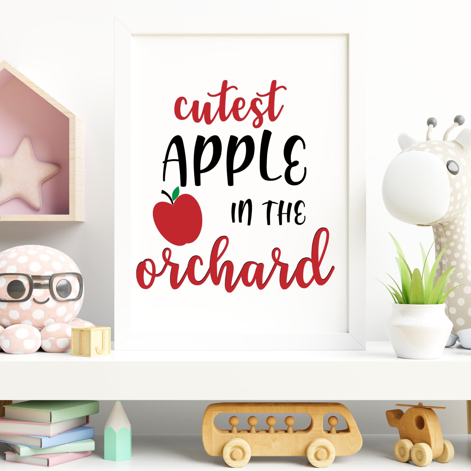 Cutest Apple in the Orchard SVG Cutest Apple Svg Baby Etsy