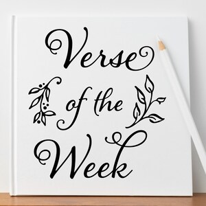 Verse of the Week SVG - Bible Verse Memory Work SVG - Verse of the Week ...