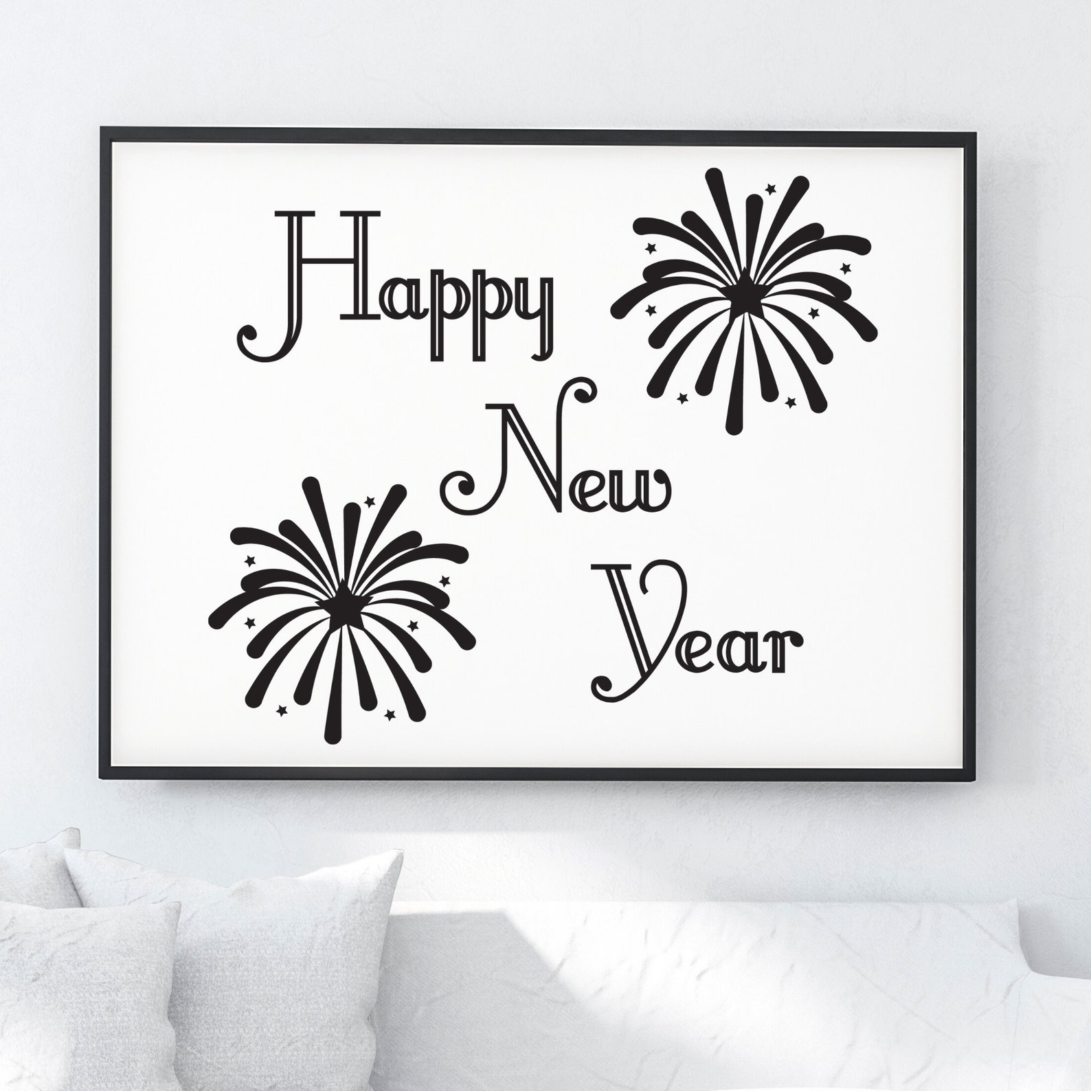 Happy New Year Fireworks SVG New Year&#039;s Eve SVG New | Etsy