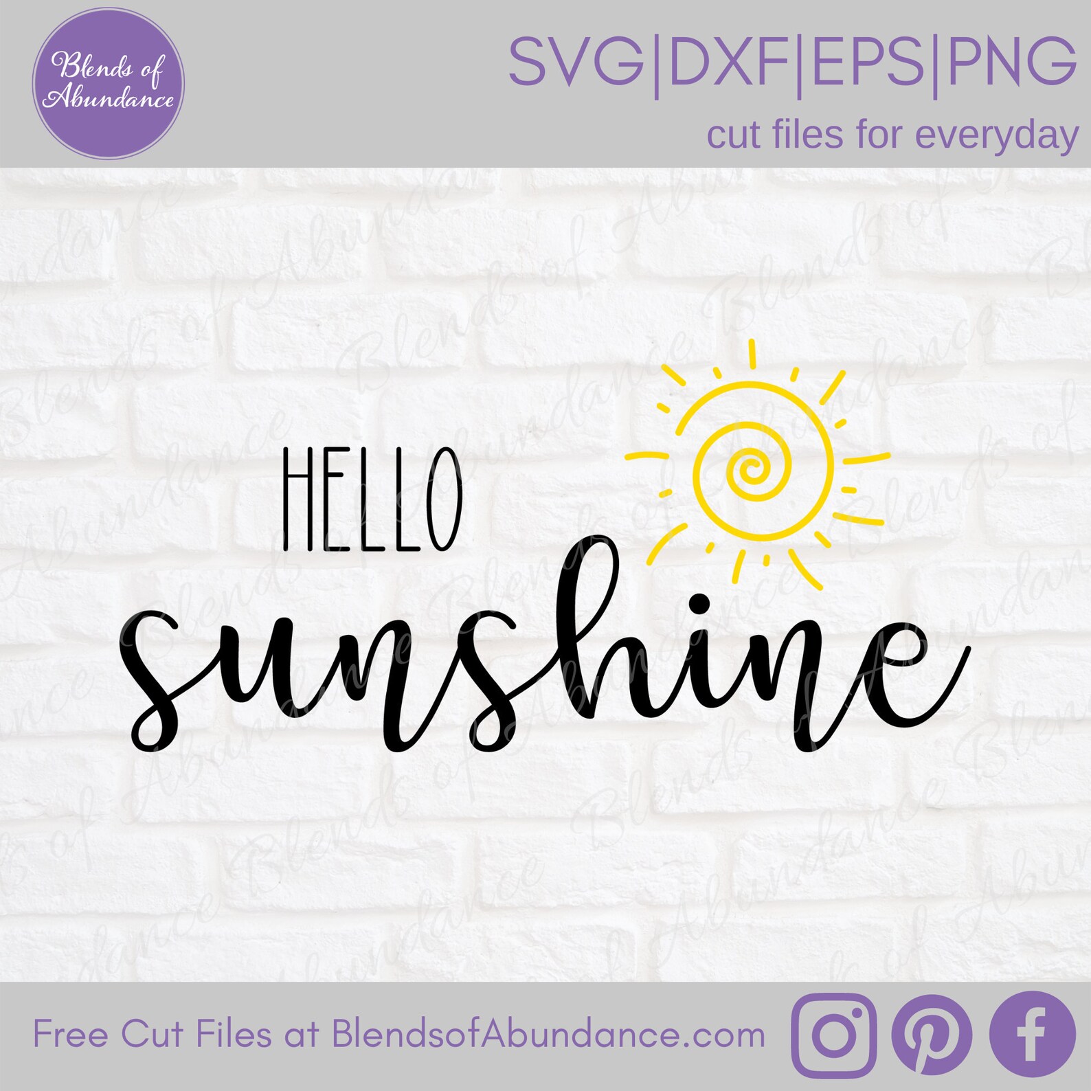 Hello Sunshine SVG Hello Sunshine Wall Art SVG Hello Etsy