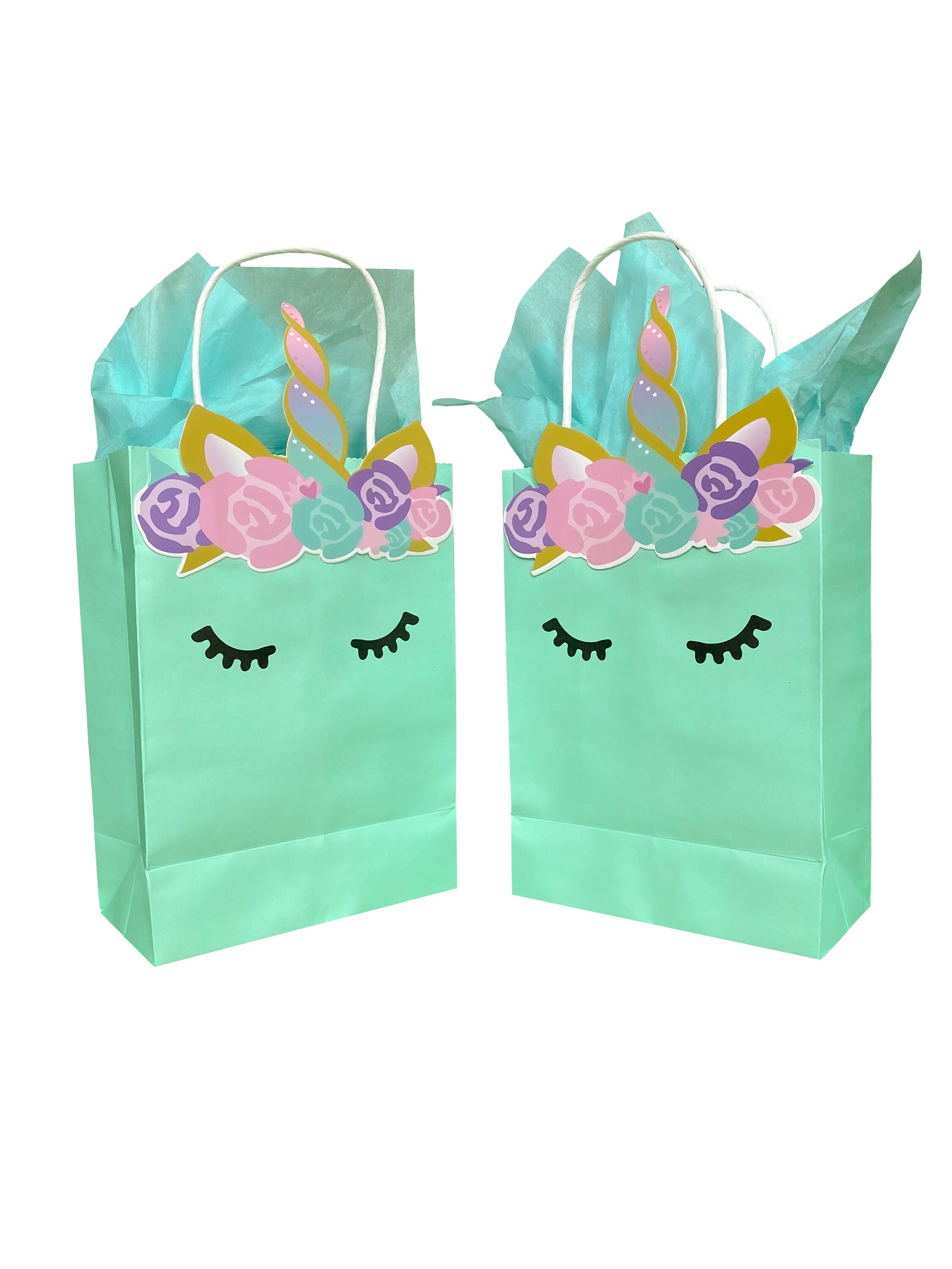 Unicorn Party Bags for Favors Gifts and Goodies Set of 10 Etsy