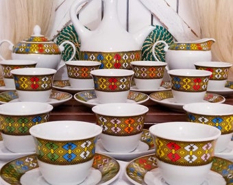 Traditional Art Ethiopian Coffee Set sheba coffee cups set 15 Traditional Art Ethiopian Coffee Set sheba coffee cups set 15