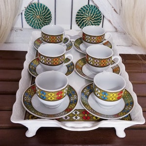 19 Pcs Rekebot Set Ethiopian Eritrean Coffee Serving Tray Etsy