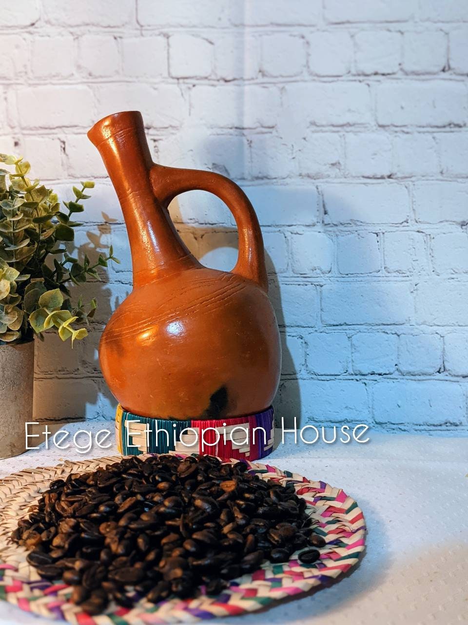 Large Ethiopian and Eritrean Clay Coffee Pot Set Jebena ጀበና Etsy UK