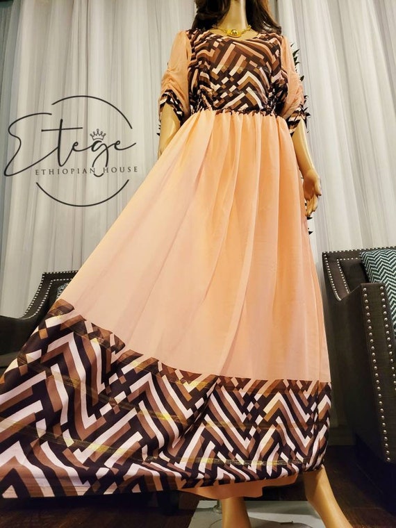 Ethiopian Traditional Chiffon Dress Hand Made የሐበሻ የሐገር ባህል - Etsy Singapore