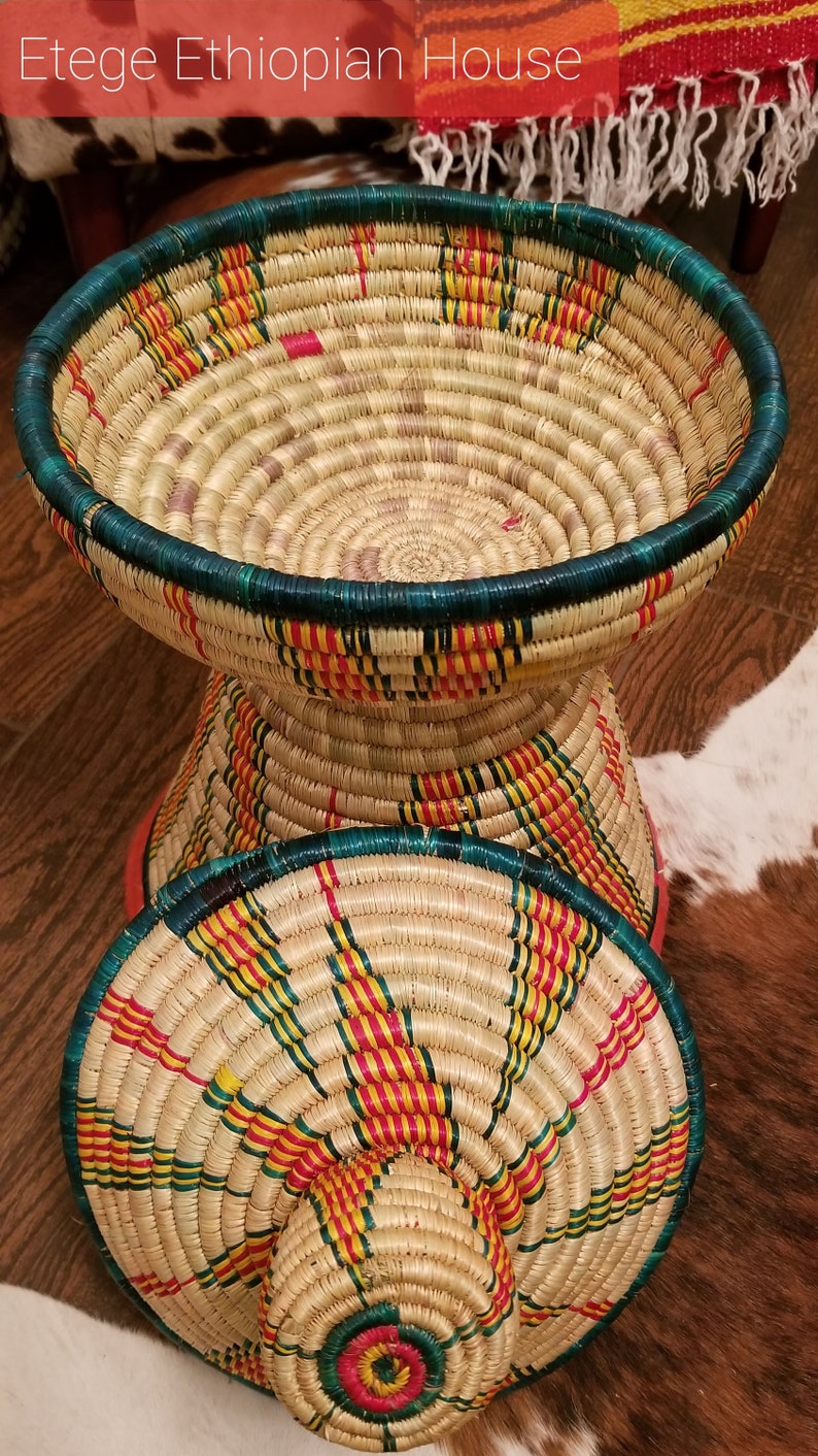 Hand Made Mesobwerk Basket Ethiopian Eritrean Exquisite Hand Etsy
