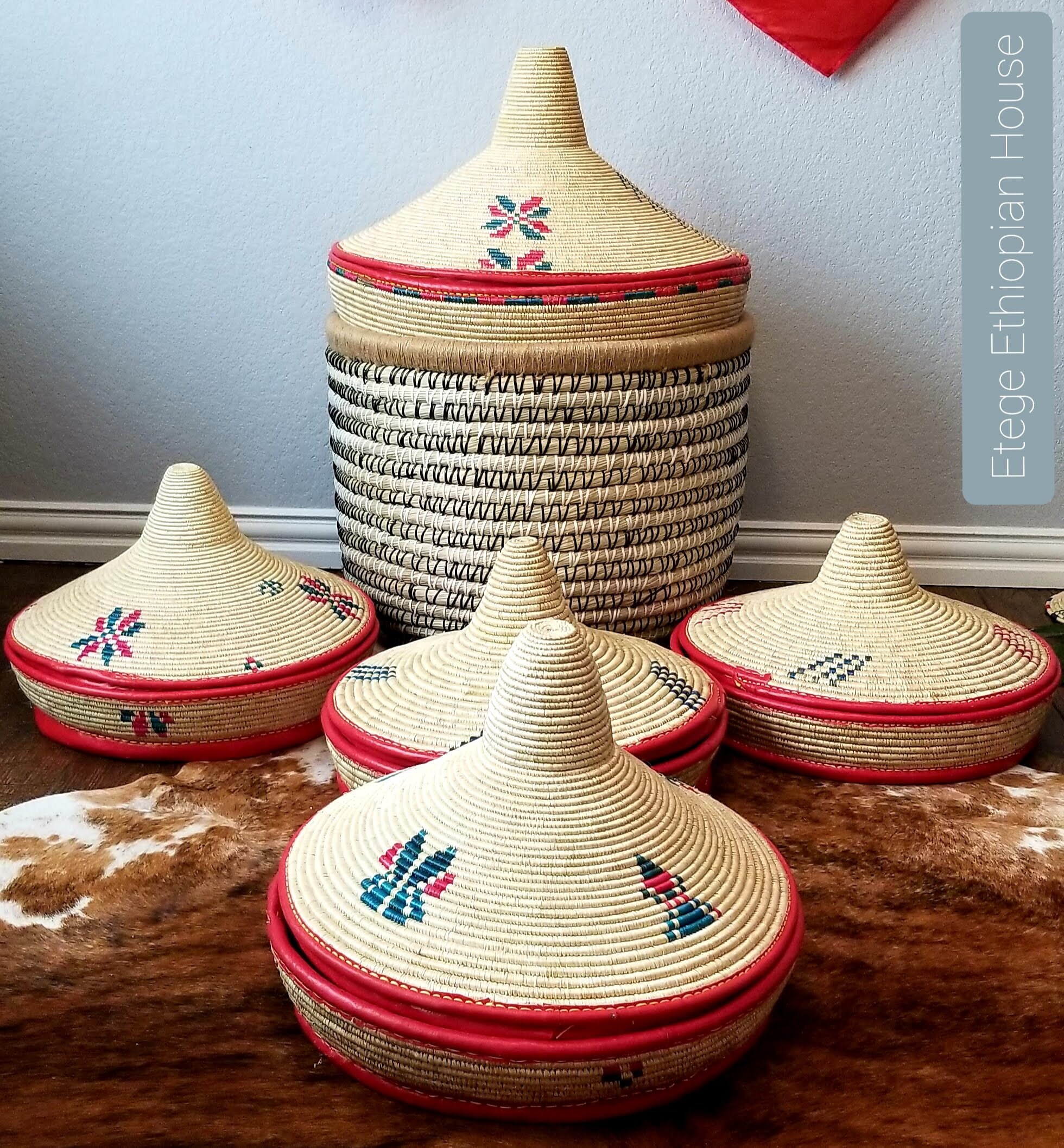 የእጀራ እና የዳቦ መሶብ Hand Made Mesob Basket Ethiopian/Eritrean Etsy