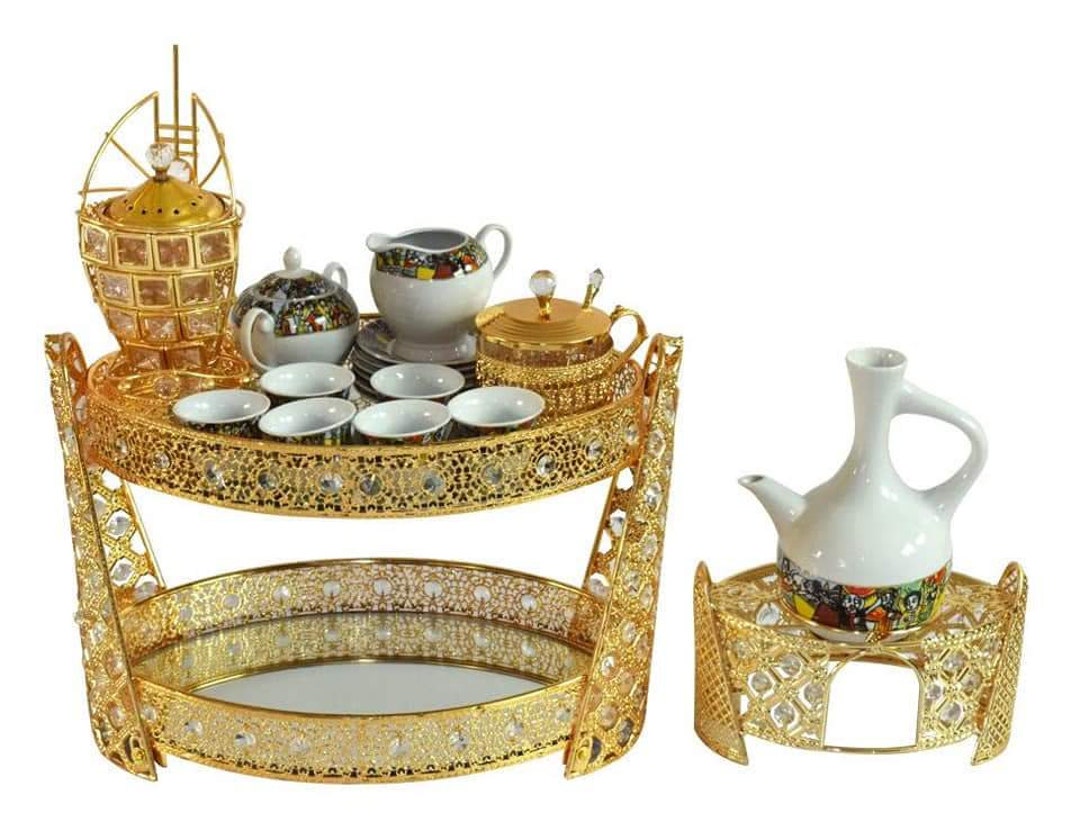 Oval Ethiopian/eritrean/ Rekebot Cultural Coffee Table Set of Etsy