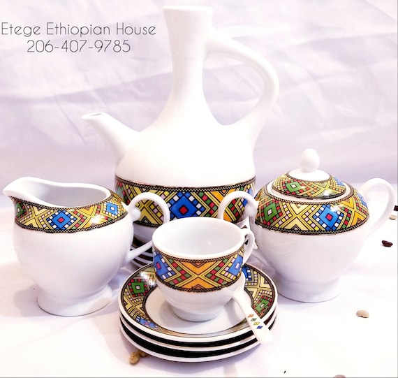 Jebena Ethiopia Traditional Coffee Set Ethiopian Coffee Cups Jebena Ethiopia Traditional Coffee Set Ethiopian Coffee Cups