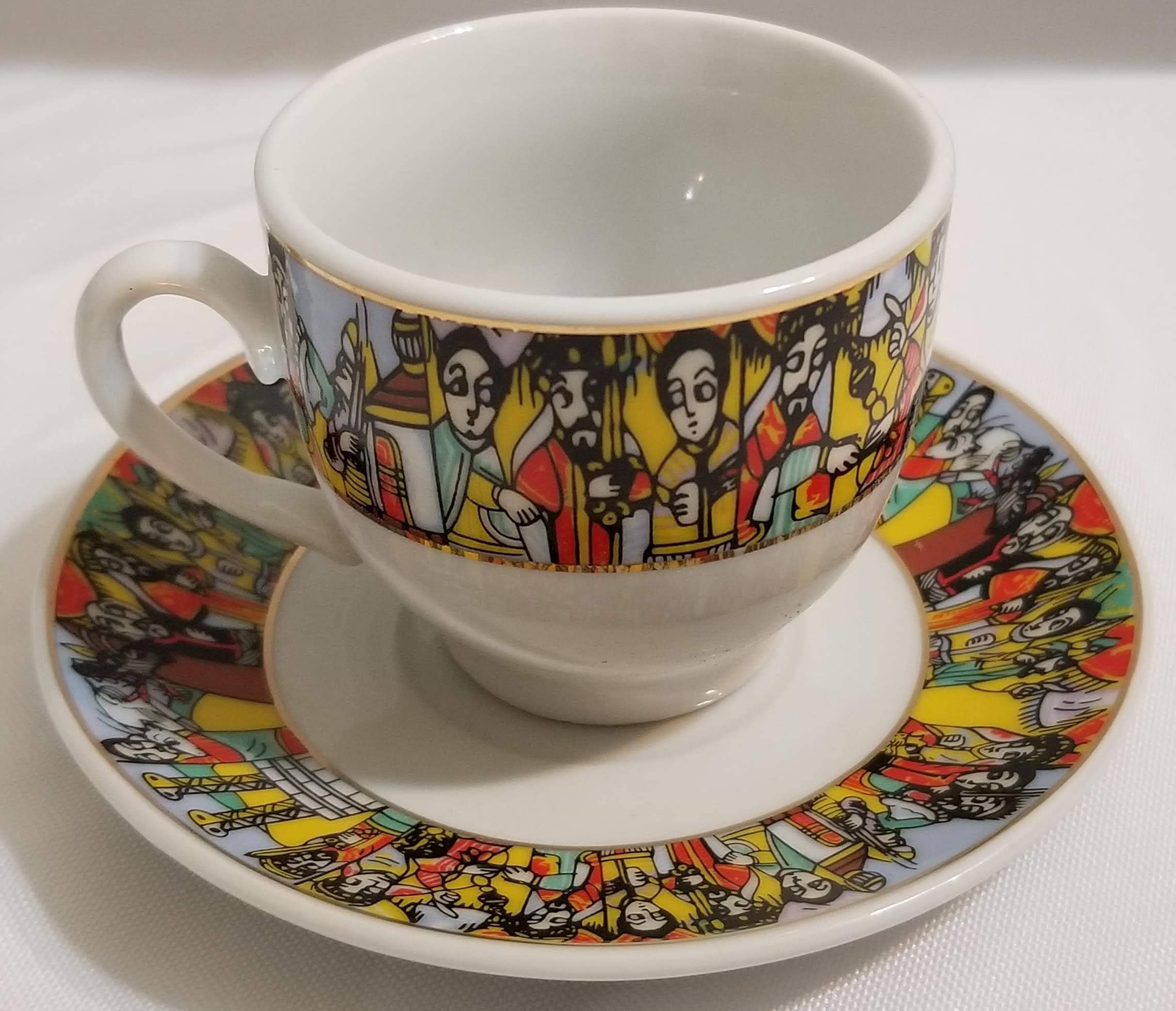 18 PCS Ethiopian Traditional Coffee Cups set of 6 cups and 6 Etsy