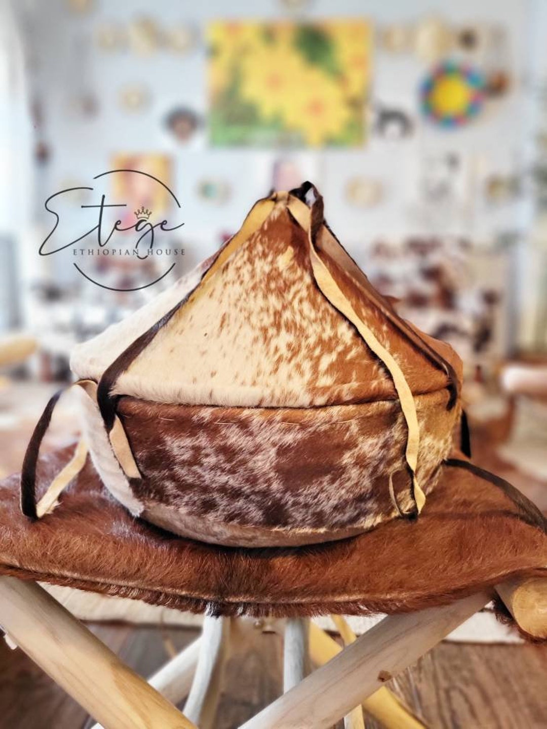 Large Agelgel Ethiopian Basket Hand Made With Natural Grass Etsy