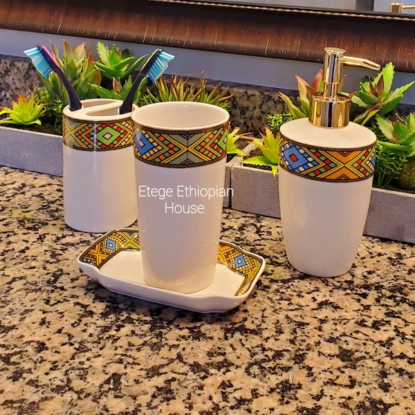 Ceramic Bathroom Accessories Etsy