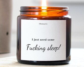 Funny Gift For Her | New Mum Gift | Funny Candle | Soy Wax Candle | Need Some Sleep