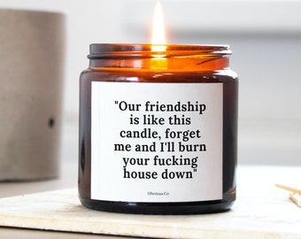 Friendship Gift, Funny Gift Present For Friend, Girl's Gift, Scented Candle, Birthday Present for a friend, Best Friend Gift