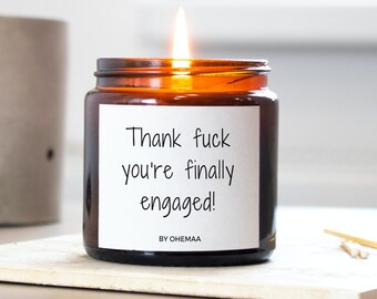 Engagement Gift, Personalised Engagement Candle Gift, Congratulations On Your Engagement, New Engaged Couple, Engagement