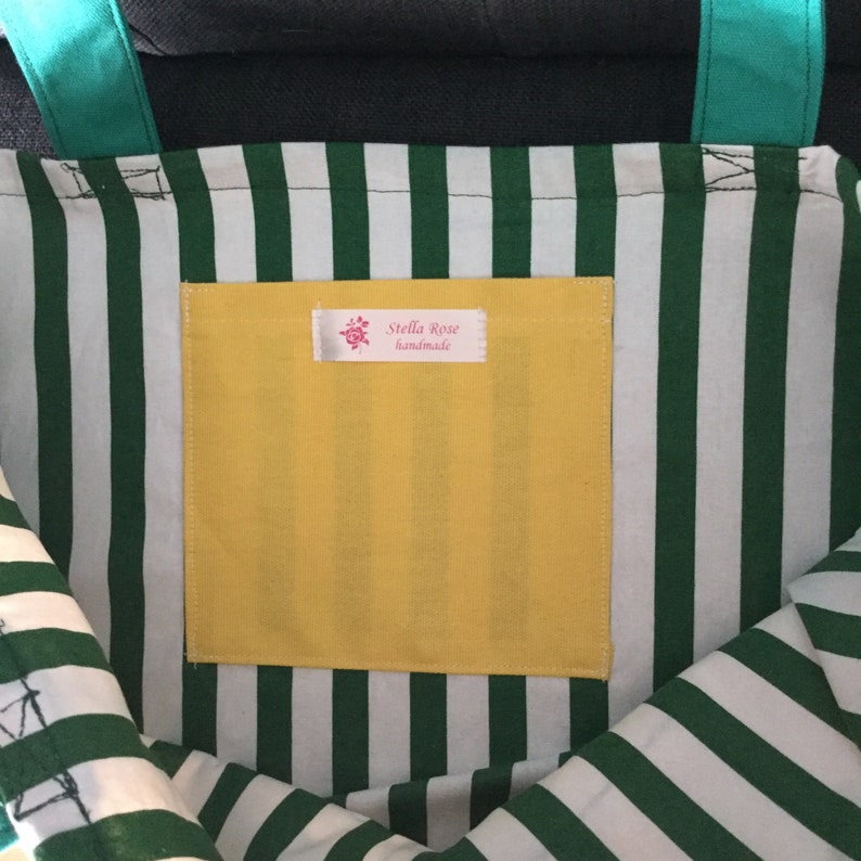 Handmade Cotton Market Shoulder Tote Bag Fully Lined With Two Handles ...