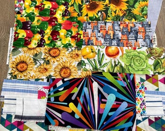 Fabric Scraps Remnants Bundle Lot Pack of 40 Pieces All Cotton Great Selection
