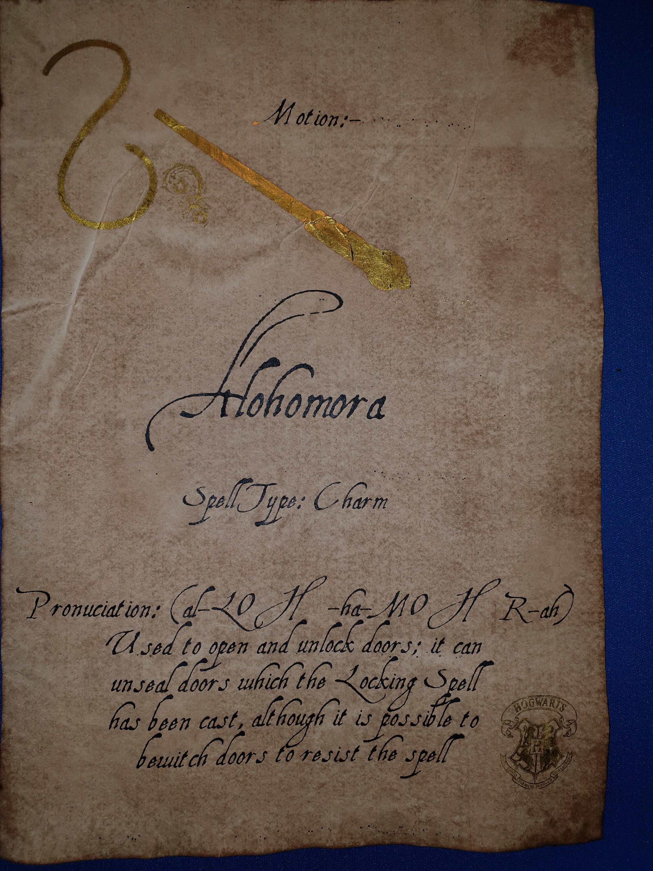 All 34 x Harry Potter Hogwarts Spell Sheets with gold leaf. Etsy