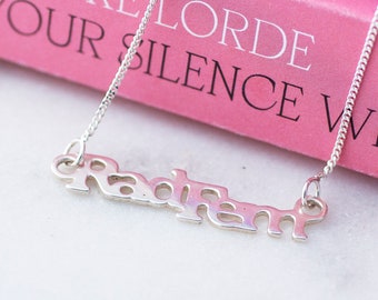 RadFem necklace, sterling silver statement jewellery