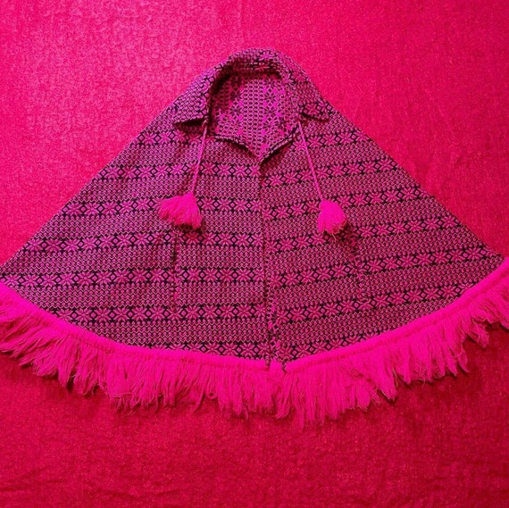 Vintage 1970’s fringe cape - image 2