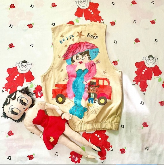 Incredible vintage 1980’s hand painted Betty Boop… - image 1