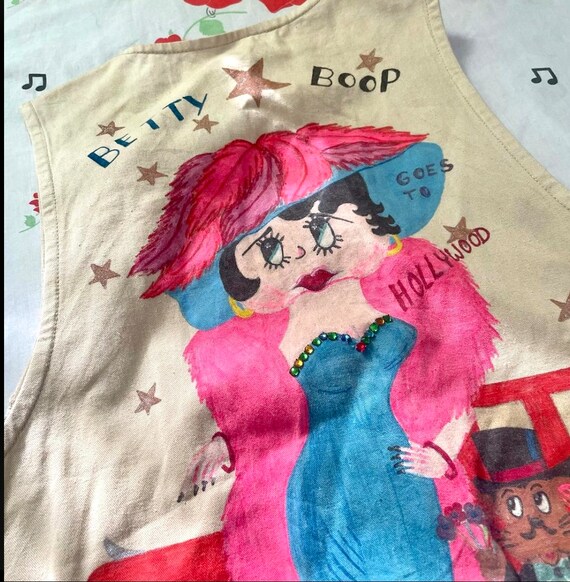 Incredible vintage 1980’s hand painted Betty Boop… - image 2