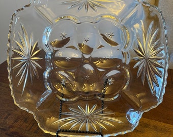 Relish and Deviled Egg Plate in Prescut Clear by Anchor Hocking