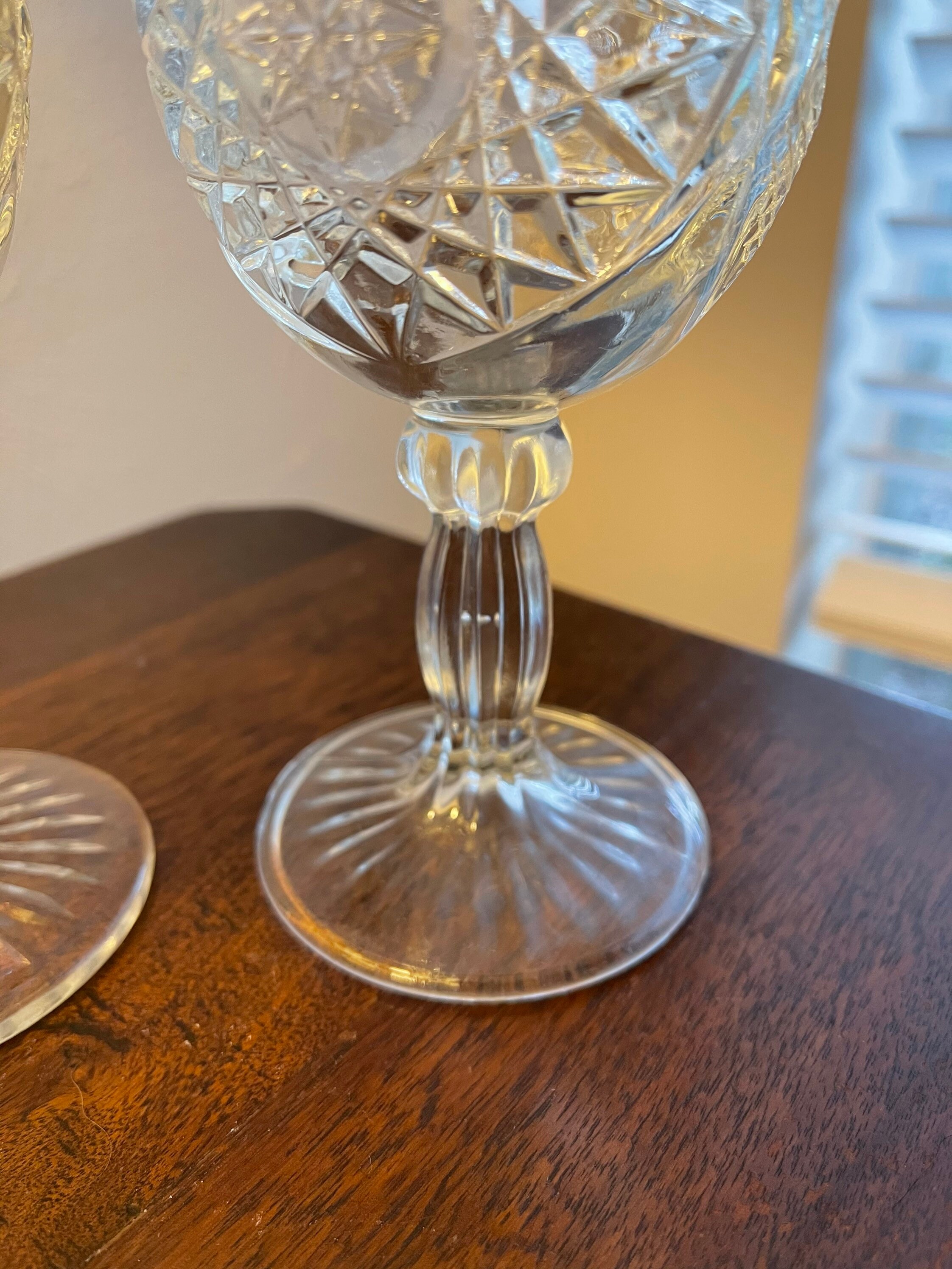 VINTAGE Libbey Drinking Glass Goblets 9 oz. HOBSTAR Set of 2 Etsy