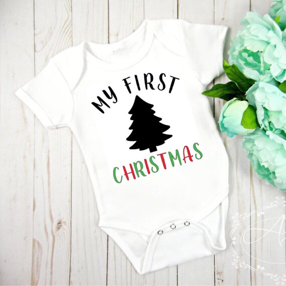 my first christmas onesie boy