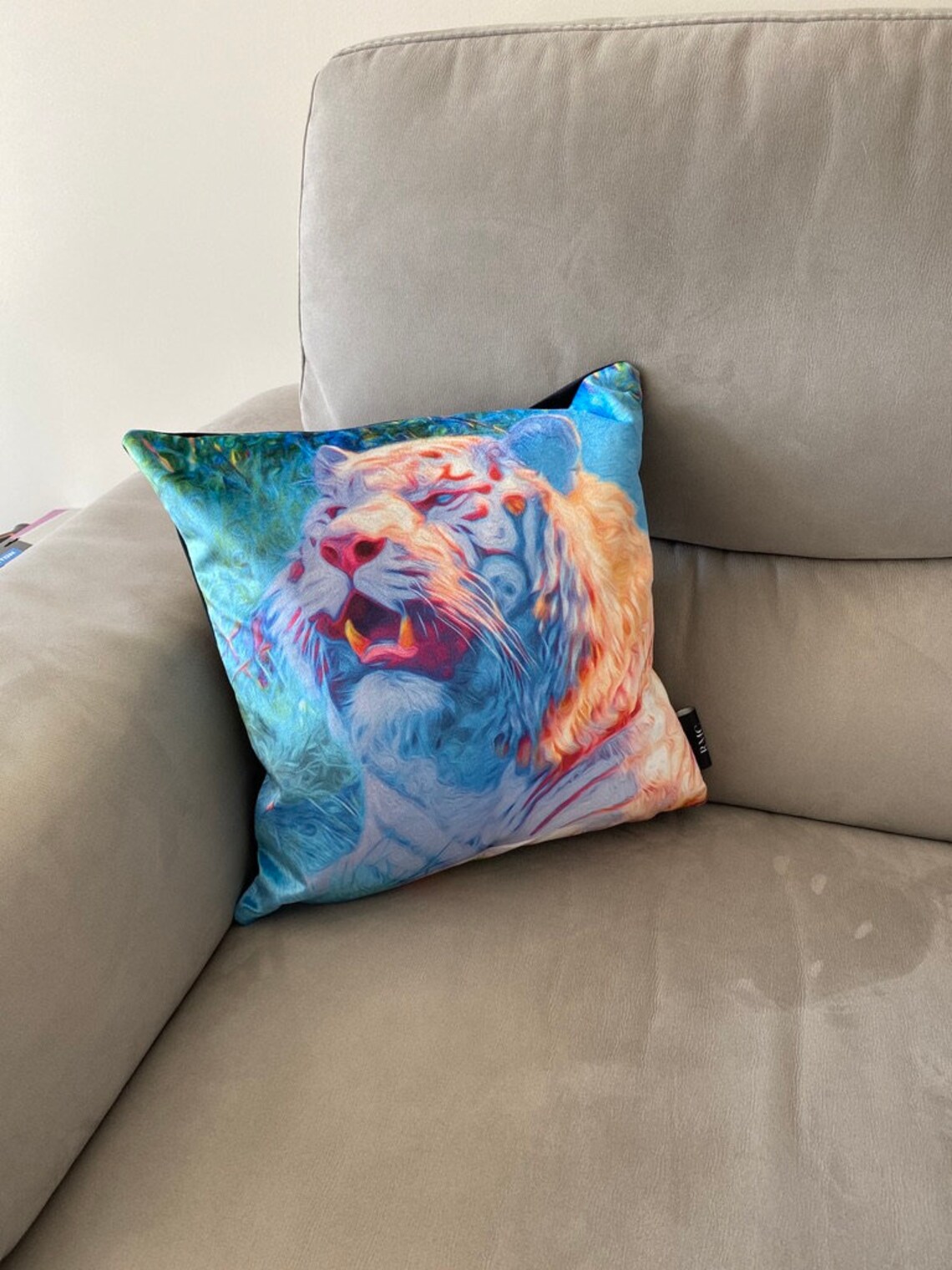 Tiger Print Cushions Cushions Tiger Art Tiger Print Animal Etsy