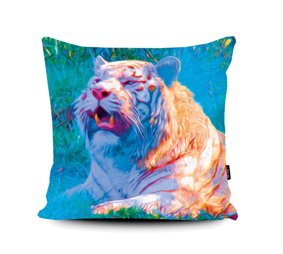 Tiger Print Cushions cushions tiger art tiger print animal Etsy