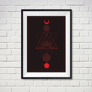 Arte de pared oculto / arte de pared geométrica / arte geométrico impresión / arte de pared imprimible / arte de pared minimalista / arte de pared imprimible imprimible imprimible