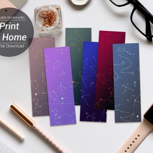 Segnalibri che si stampano Download istantaneo Segnalibro mappa stellare Regalo per gli amanti del libro Regalo stampabile Download dei segnalibri Segnalibri stampabili