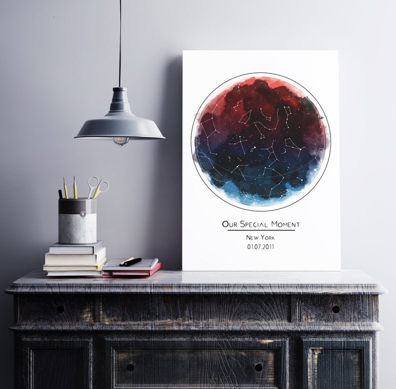 Custom Star Map Star Map by Date - Il 794xN.2021657902 1pnb