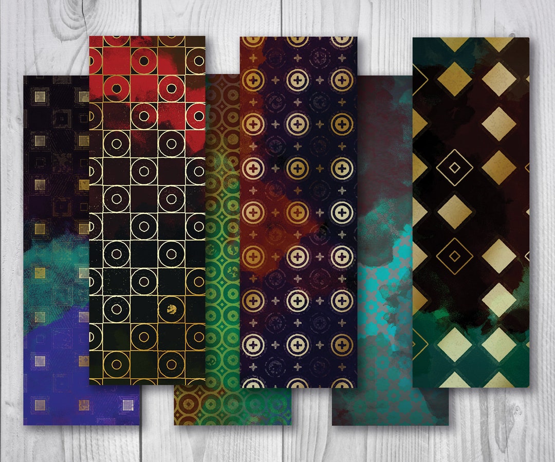 Medieval Fantasy Pattern Bookmarks - Printable Bookmark Set - Etsy