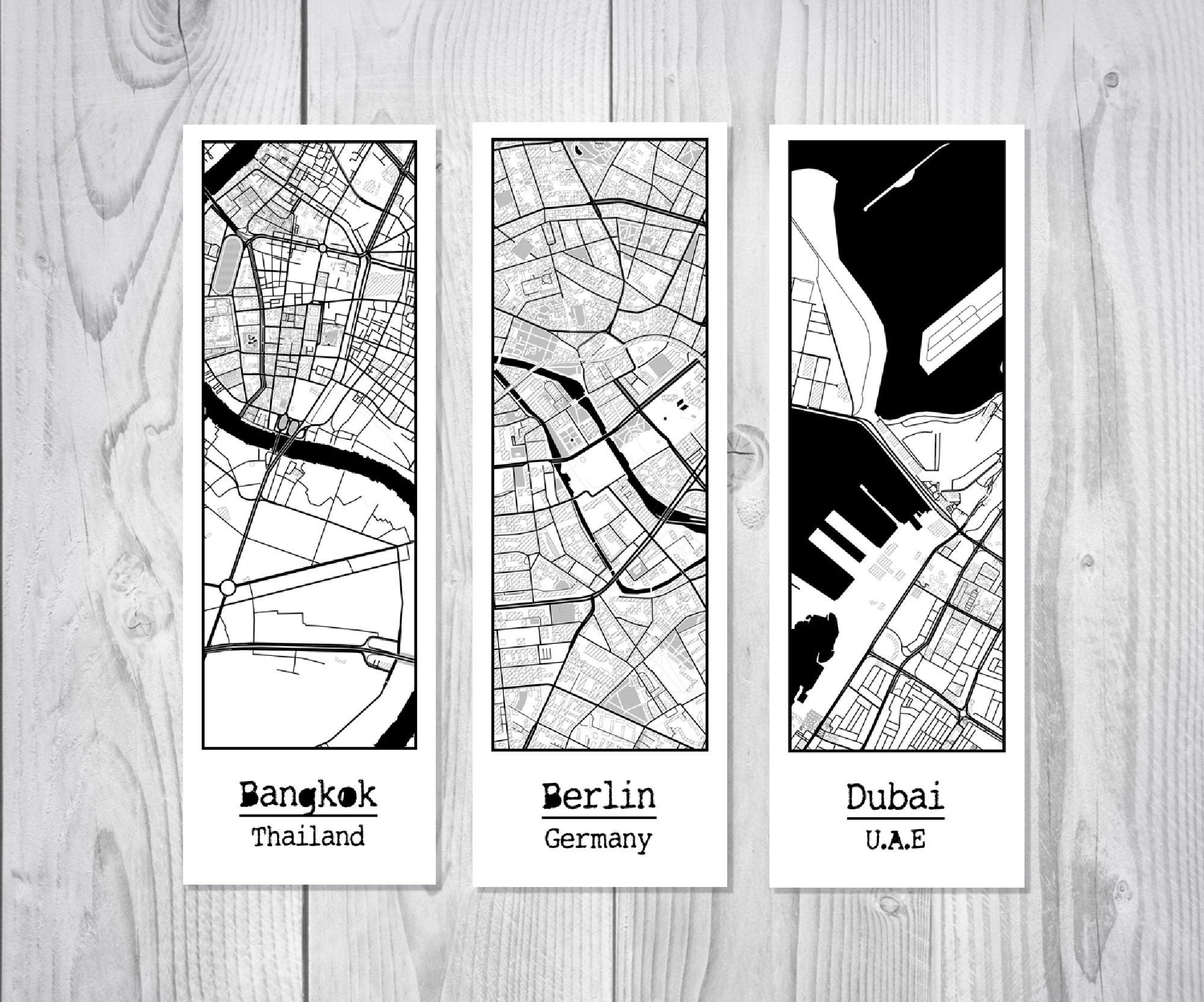 Map Bookmark Printable Bookmarks Bookmark Download | Etsy