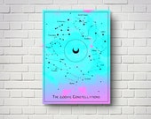 Zodiac Constellations Art Print – Watercolor Witchy Decor (Digital Download)