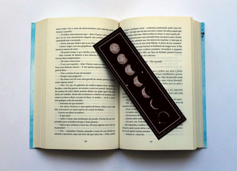 lunar phase acrylic painting bookmarks set of 6 printable