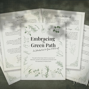 Green Witchcraft Starter Kit: Printable PDF Book of Shadows Sections for the Modern Green Witch