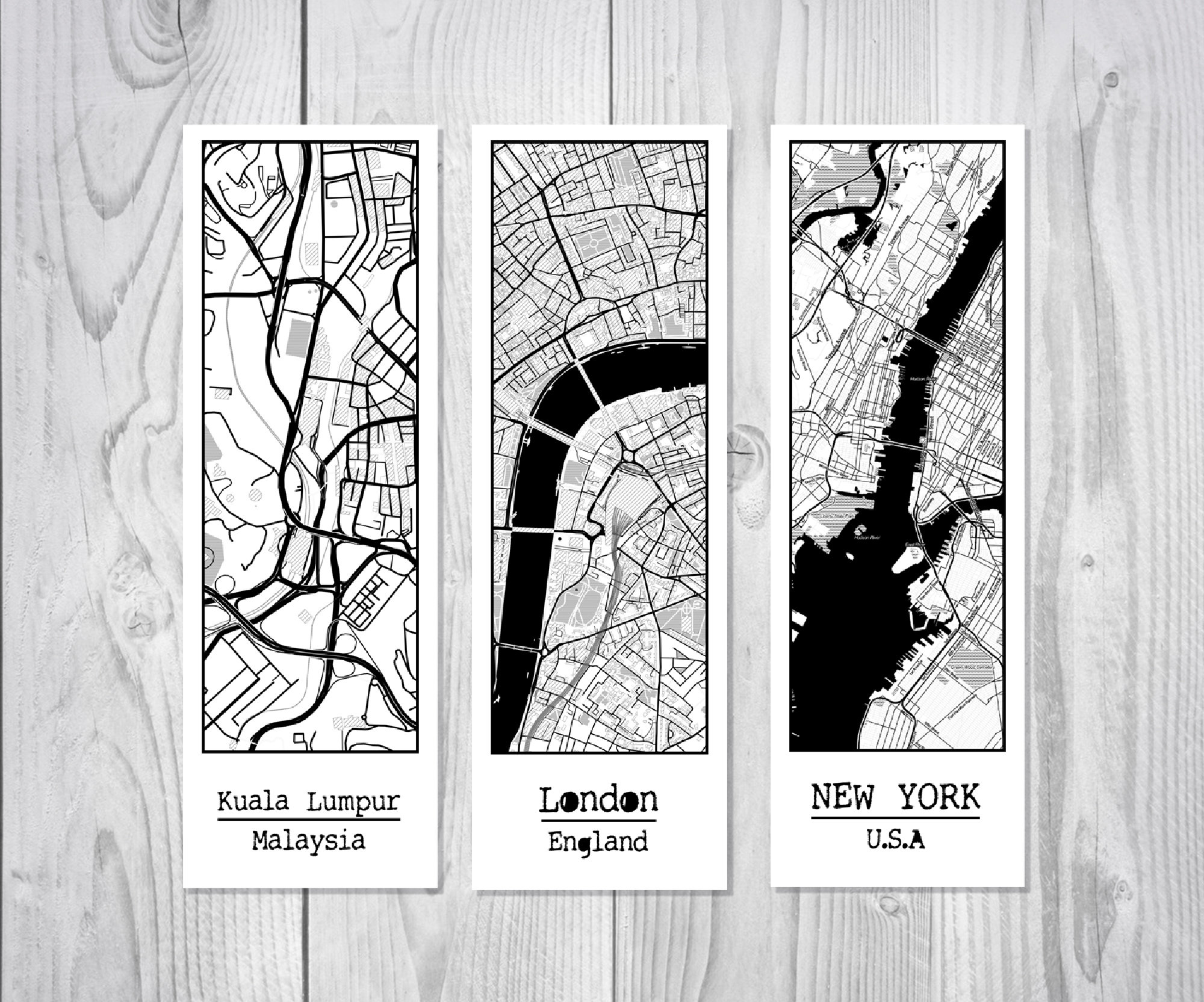 Map Bookmark Printable Bookmarks Bookmark Download | Etsy