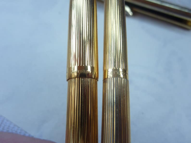 Senator ladies gold plated set ultra rare 14 ct gold nib