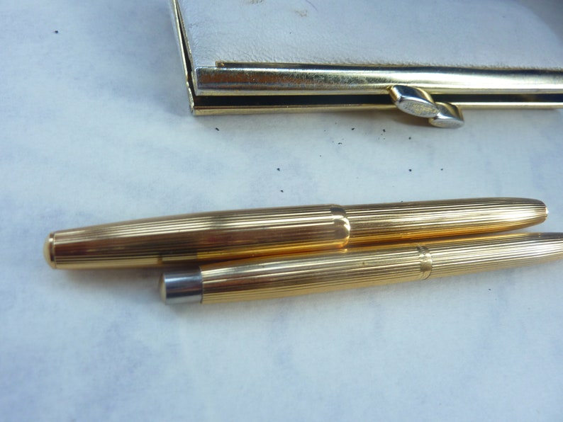 Senator ladies gold plated set ultra rare 14 ct gold nib