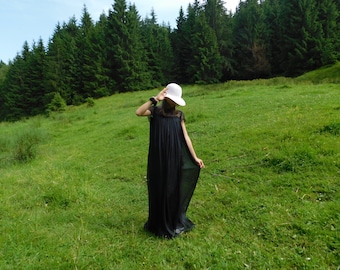 Gorgeous Silk and Lace cocktail/ Party Black Dress; Rochie de matase eleganta neagra pentru ocazii speciale