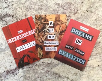 leftist collage art prints | individual or as set | leftist, anti-imperialism, anti-capitalist art